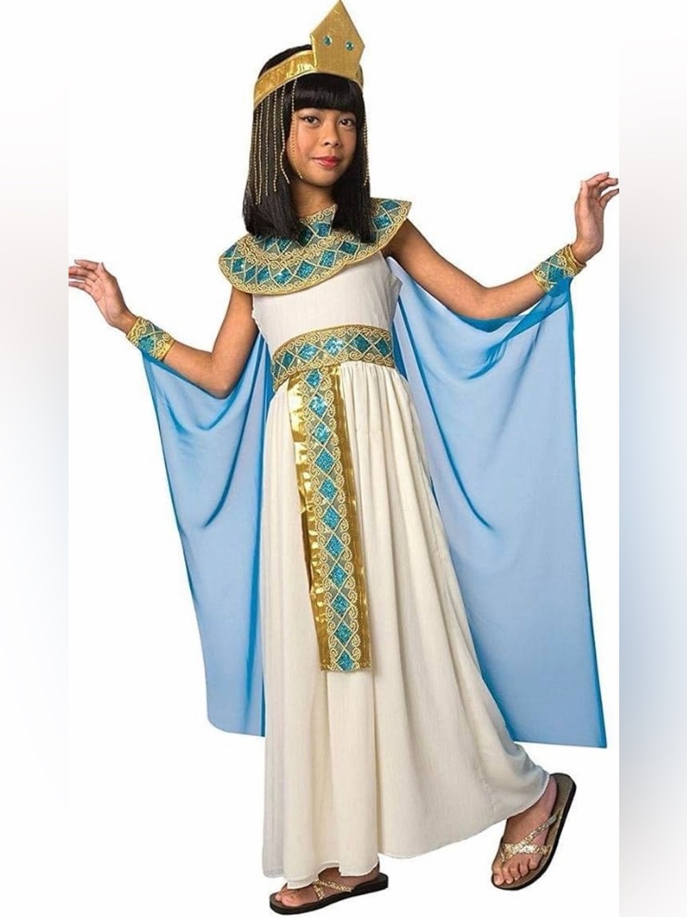 New Cleopatra Halloween Costume Girl’s Large 10-12 5 Piece